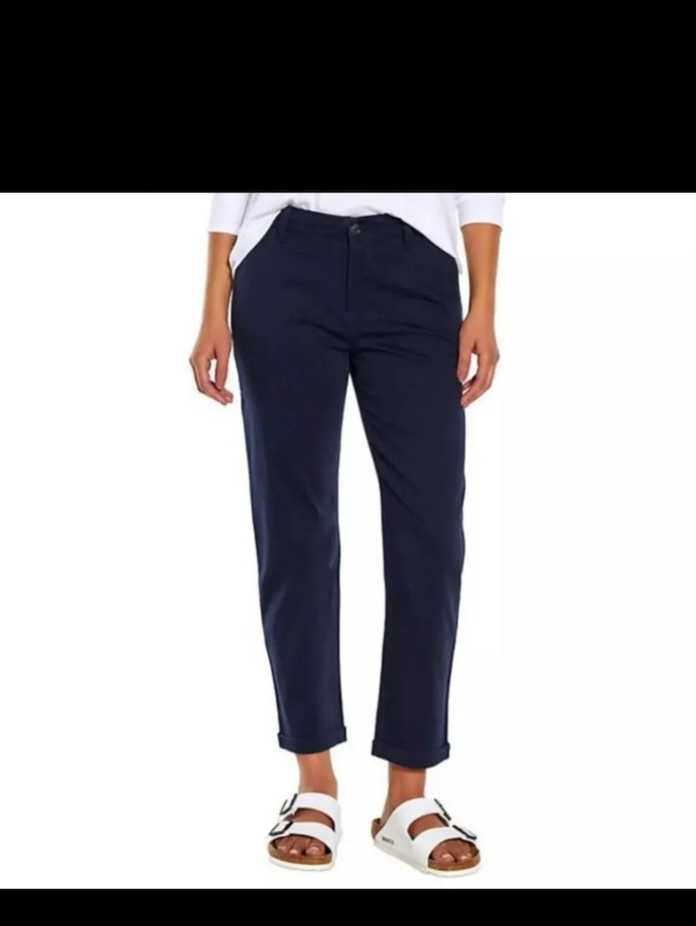 GAP 100% Cotton Navy High Rise Costal Chino Pants